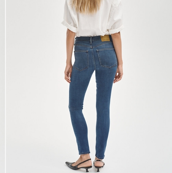 NWOT aritzia denim forum lola mid-rise skinny blue jeans 28, 28L - Picture 2 of 7